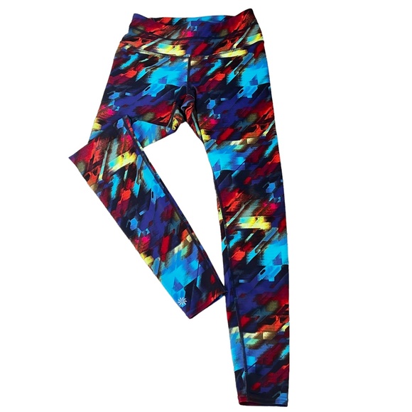 Athleta women's Colorburst Sonar 7/8 length leggings tights size XS - Picture 2 of 11